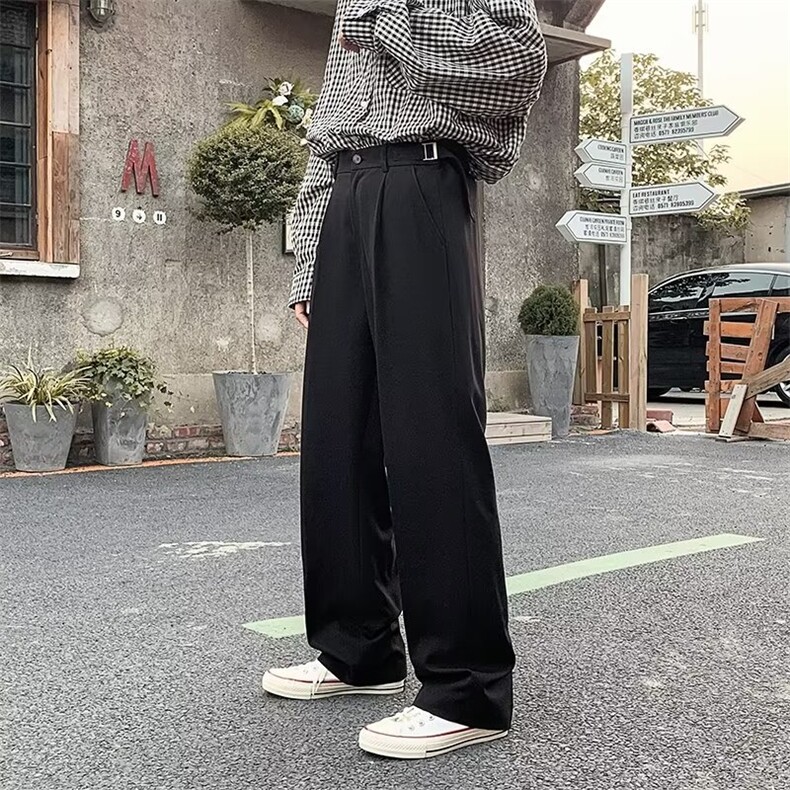 春季垂感高级感西裤男韩版西装男春秋宽松直筒休闲裤~X916-p48,男装休闲裤,星座601-2