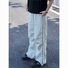 新款vibe伞兵裤子男侧边条纹速干运动裤个性百搭休闲裤~CK232-p40，女装休闲裤，星座601-2