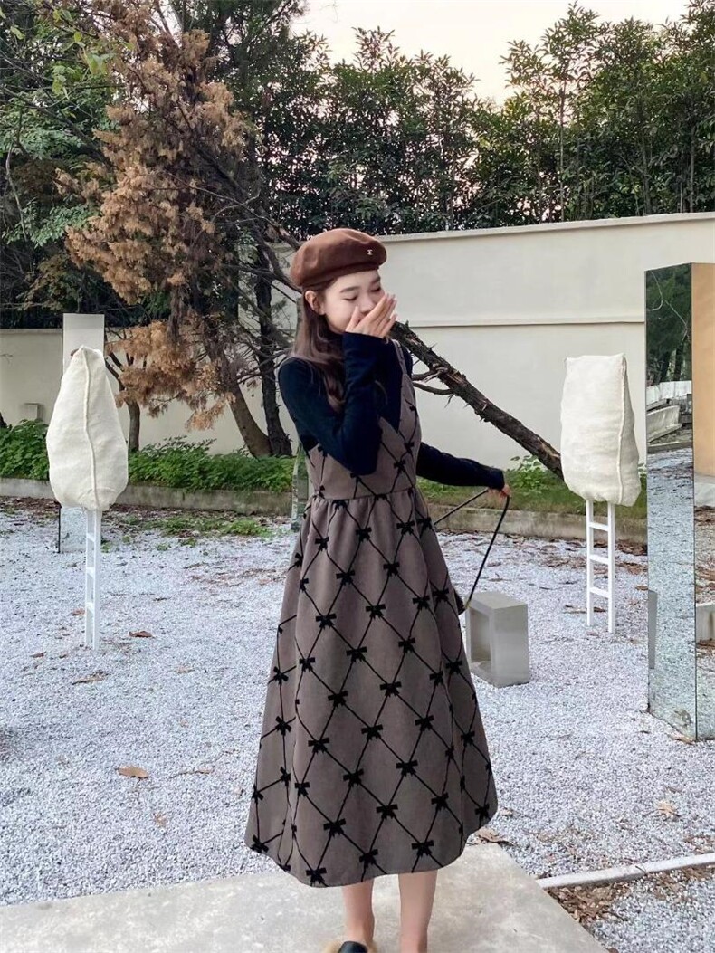 蝴蝶结植绒吊带裙，女装背心吊带，Balance Studio