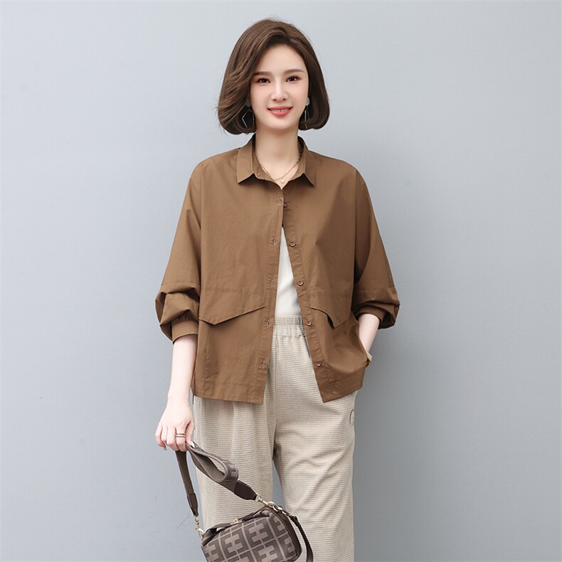 2023春季新款时尚简约大方气质优雅显瘦休闲百搭潮流衬衫外套,女装套装/套裙,独衣靓
