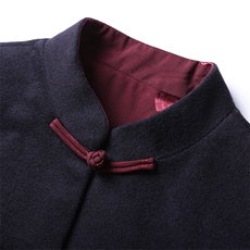 冬季新款盘扣风羊毛毛呢面料保暖唐装外套民族服TR1927-P180，男装民族服装，星座1105-3