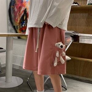 春夏装男女ins潮中性风宽松大码休闲短裤五分裤K454/P30控39图片