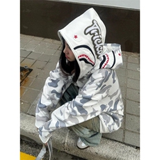 706-WY2528-P55特P高质量春季鲨鱼双帽卫衣美式高街开衫外套，男装卫衣，星座706