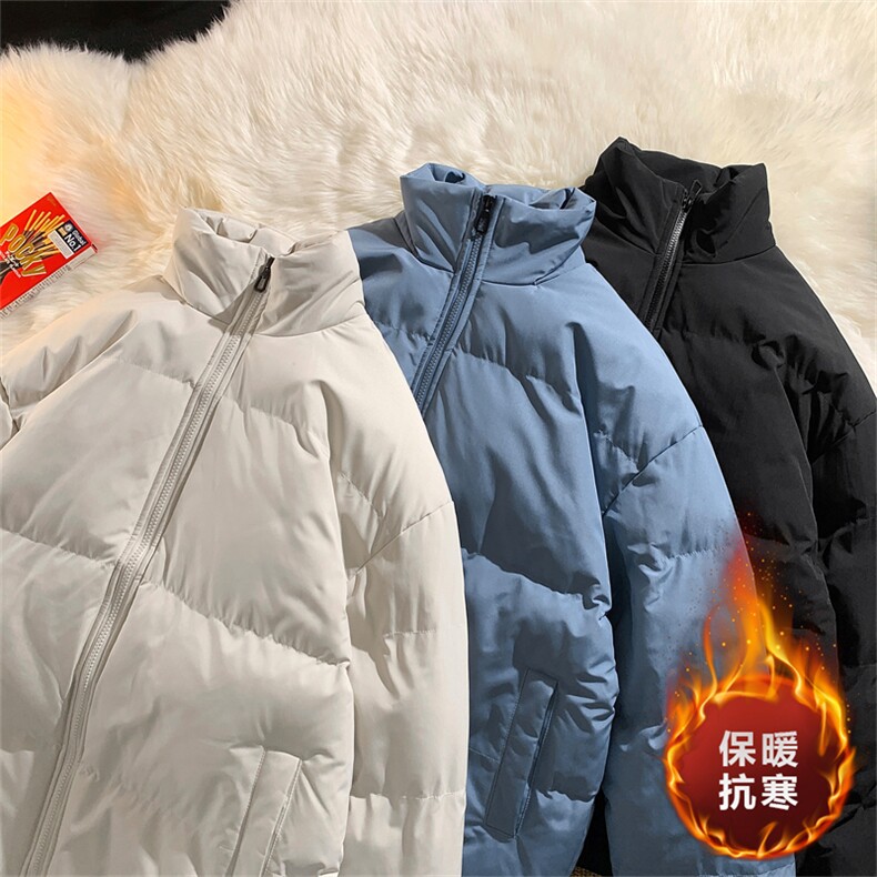 得物二开跑量棉衣休闲加厚棉服男女同款情侣纯色面包服218-35,男装棉衣,星座1402-1
