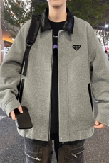 秋冬季翻领短款雪尼尔加绒加厚夹克外套男青年修身褂子V202-P105，男装夹克，星座509