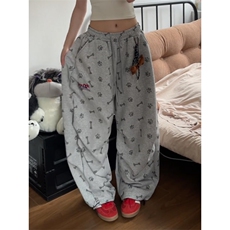 【高品质现货特批48】男女秋冬休闲宽松卫裤610A-WK0017【配挂件，男装休闲裤，星座610A