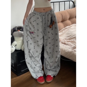 【高品质现货特批48 】男女秋冬休闲宽松卫裤610A-WK0017【配挂件图片