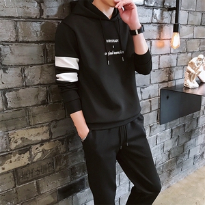 有报告卫衣连帽休闲运动两件套装男生帅气衣服 DS158T图片