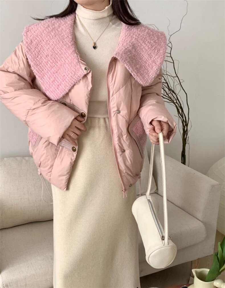 设计小香羽绒服外套短款一手长加厚202上新，女装羽绒服，泰靡(1F)