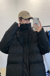 2025新款PU皮棉服羽绒棉宽松棉衣大码冬衣 225-2-20503-P115图片