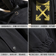 JK41127-P85加绒款P115纯棉连帽夹克男士大码工装夹克男外套男，男装夹克，电商A040A