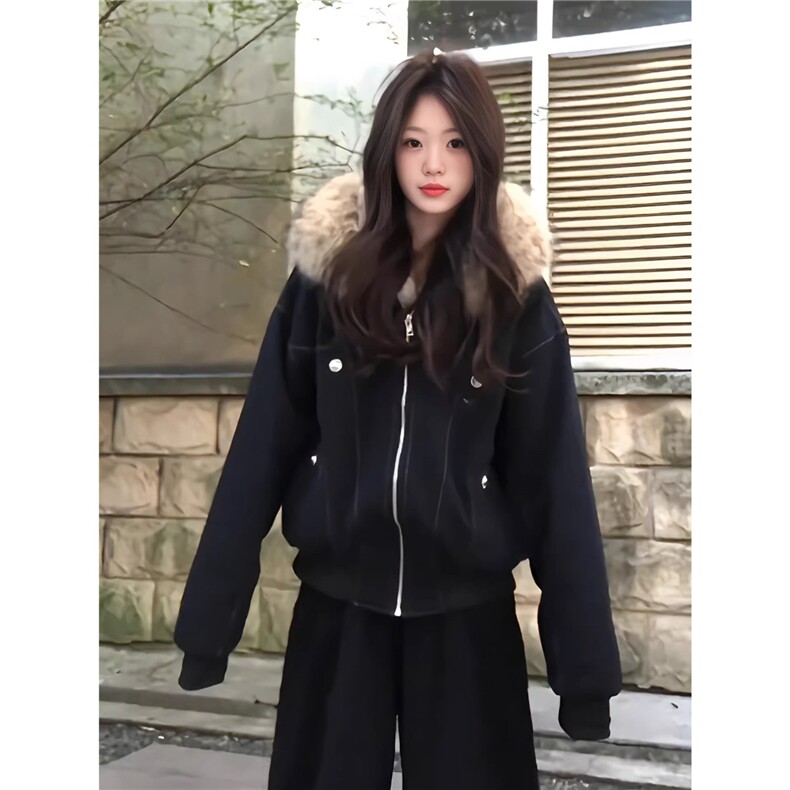 东北零下毛领棉服男女加厚冬季,男装棉衣,星座603-2