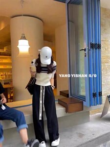 黑白藏青阔腿裤好卖哦,其它,欧妮卡蒂蔓