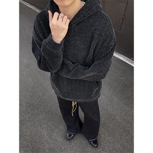 YK86122-P70 聚酯纤维78.3%锦纶21.7% 秋季新款港风针织卫衣图片
