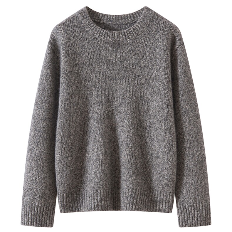 2025年秋季时尚百搭通勤简约休闲圆领羊绒上衣，女装羊绒衫，多娇羊绒