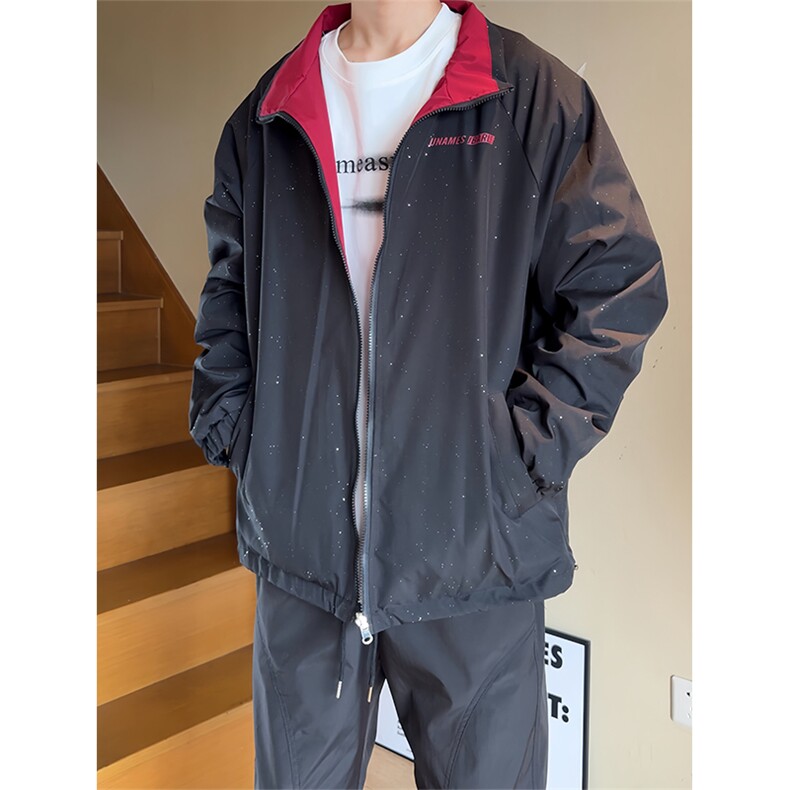 现货双面穿满天星夹克外套冲锋衣棒球服JK2668-P65,男装夹克,电商基地A086