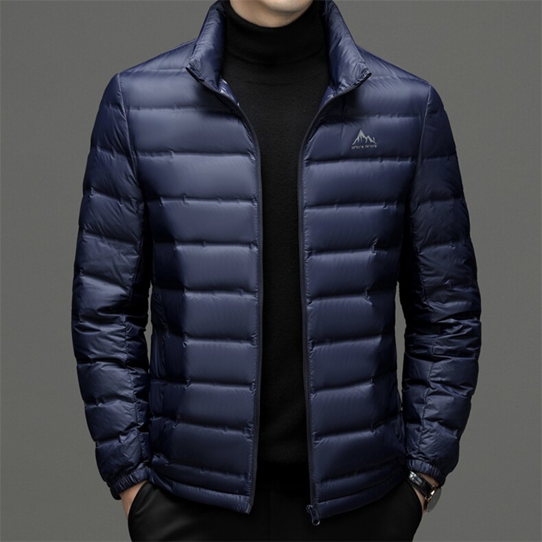 中老年立领90绒轻薄羽绒服夹克男士轻薄羽绒服外套中年男装羽绒服,男装夹克,钱塘723