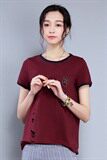 创意2021年夏季短袖宽松圆领百搭简约时尚潮流T恤，女装T恤，丽影随形