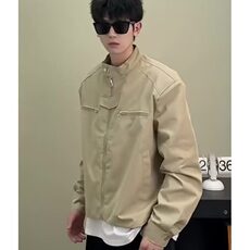 【有货】D8220-P65韩系高街垫肩短款外套男士机能风潮牌机车夹克，男装夹克，星座603-2