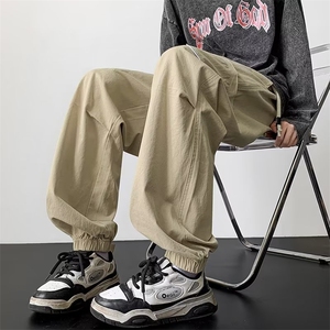 春款男工装裤大口袋束脚长裤大码M-5XL H873 P50图片
