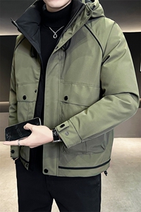 标50绒备货 连帽防水冲锋衣冬季男士羽绒服外套 8878-P235控298图片