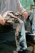2026港风冰丝扎染抽绳大码M-5XL风休闲裤有套装88798P45，男装休闲套装，星座227-7