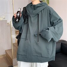 薄款连帽防晒衣vintage工装夹克日系机能冲锋衣外套男W3691-P45，男装夹克，星座512-2