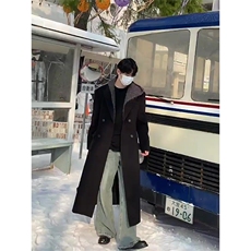 原版高品质~美式cleanfit男士中长款过膝毛呢大衣外套Y983-P125，男装毛呢大衣，星座1004-3