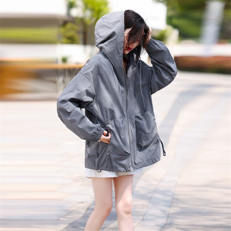 【有防晒报告】轻薄防晒衣女夏宽松大码防紫外线户外防晒服外套，女装防晒衣，鑫源服饰