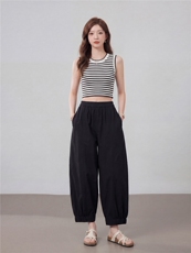 【夏季女装新款】时尚休闲简约百搭八分裤，女装休闲裤，缘衣格