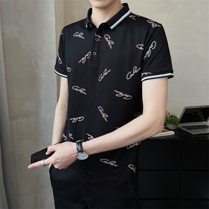 @店主风 新款Polo衫男印花袖T恤男士高品质半袖PT07-P45图片