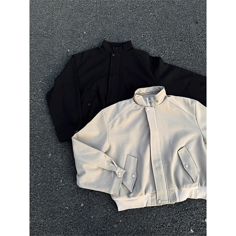 1506-1/J3571/P70复古立领开衫飞行夹克男女cleanfit高级百搭时尚,男装夹克,星座1506-1