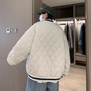 菱格棉服男士夹克潮牌ins冬季宽松加厚情侣款外套棉衣MY57-p75图片