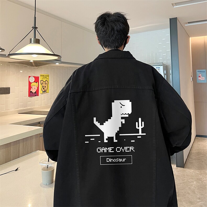 牛仔夹克男大码牛仔外套男茄克NJ77315-P60加绒款-P75,男装夹克,电商A040