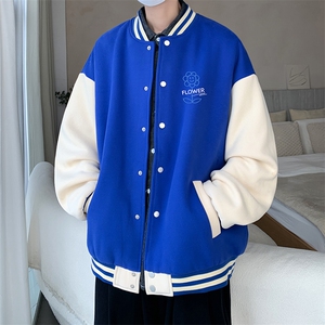 摇粒绒棒球服男大码开衫卫衣男夹克 BF86274-P65图片