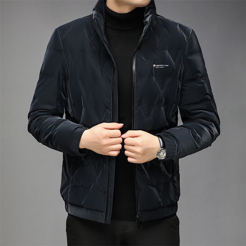 新款冬季立领羽绒服中年男时尚外套爸爸装GSNA21581-P215，男装羽绒服，电商B212（原钱塘6029）