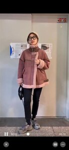 冬季皮毛一体机车服图片