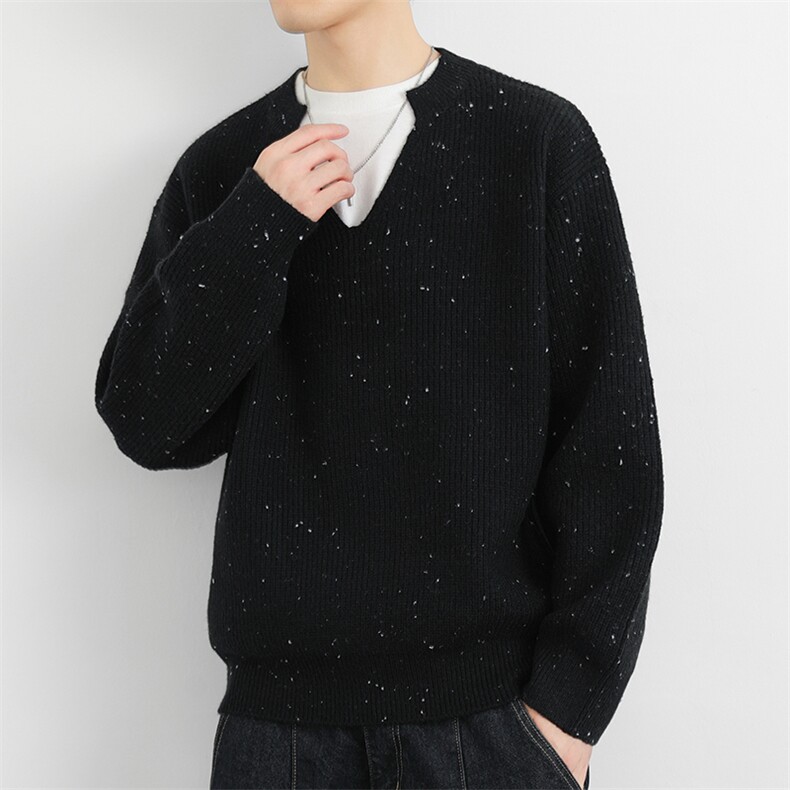 满天星V领针织毛线衫男慵懒风潮牌外套MY6605P75,男装针织衫/毛衣,星座914