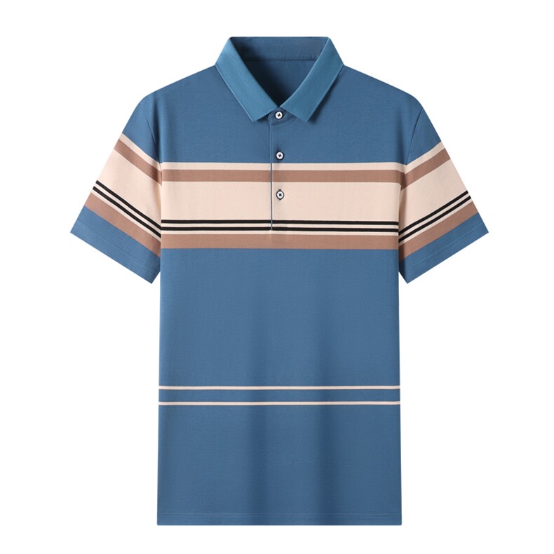 夏季保罗丅恤衬衫领汗衫衣服Polo衫中年男士短袖T恤翻领半袖体恤,男装T恤,电商B212（原钱塘6029）