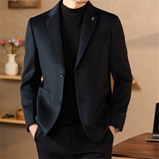 【皮尔卡丹专版】主推高端男装手工绵羊毛双面呢西服外套，男装西服，钱塘723