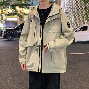 春秋户外冲锋衣男女同款防风防水连帽工装外套登山服夹克2481-P75图片