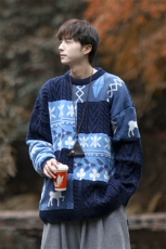 cityboy！内搭圣诞毛衣男士线衣男拼接针织衫男XH08-P70，男装针织衫/毛衣，电商B367