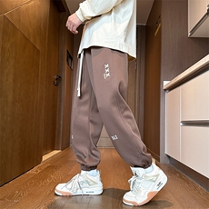 春季现货休闲裤男宽松刺绣针织运动裤DSA157-1-K9790-特P35，男装休闲裤，电商A157-1