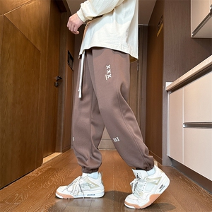 春季现货休闲裤男宽松刺绣针织运动裤DSA157-1-K9790-特P35图片