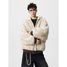 双面穿格子棉衣男连帽棉服男美式座山雕加绒保暖棉袄MY1709-P128，男装棉衣，电商D206-1