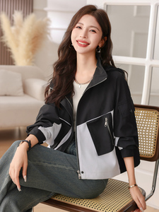 冲锋衣外套女装2024春装新款小个子棒球服chic早秋休闲运动美式图片