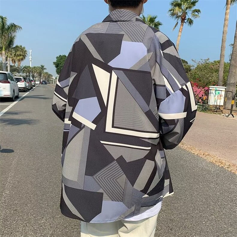 长袖衬衫男港风日系韩版潮流帅气衬衣C2223P28,男装衬衫,星座1116-2
