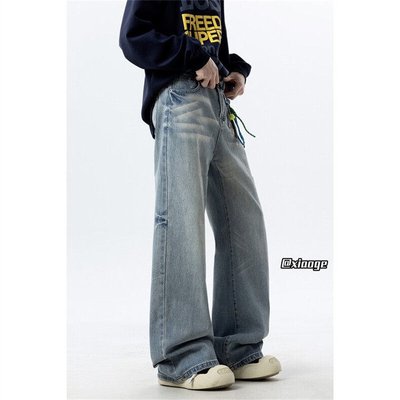 XZ616春季重磅cleanfit纹理水洗休闲牛仔长裤TY2036P65控78，男装牛仔裤，星座512A（原616）