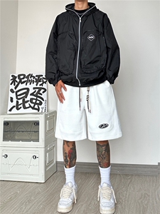 2026夏季高街美式潮牌贴标复古短裤抽绳DK997-P45-控78图片
