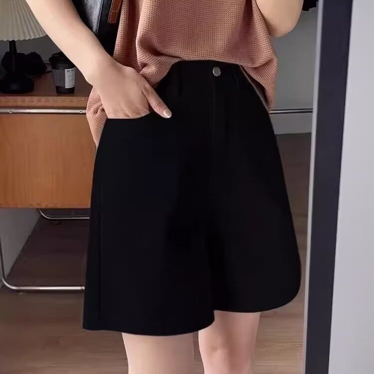白色短裤女高腰显瘦亚麻阔腿裤夏季薄款大码胖mm直筒宽松棉麻短裤,男装牛仔裤,星座1210-1